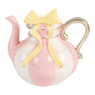 Candlestick Teapot 13x10x11 cm Pink Plastic by Clayre & Eef.