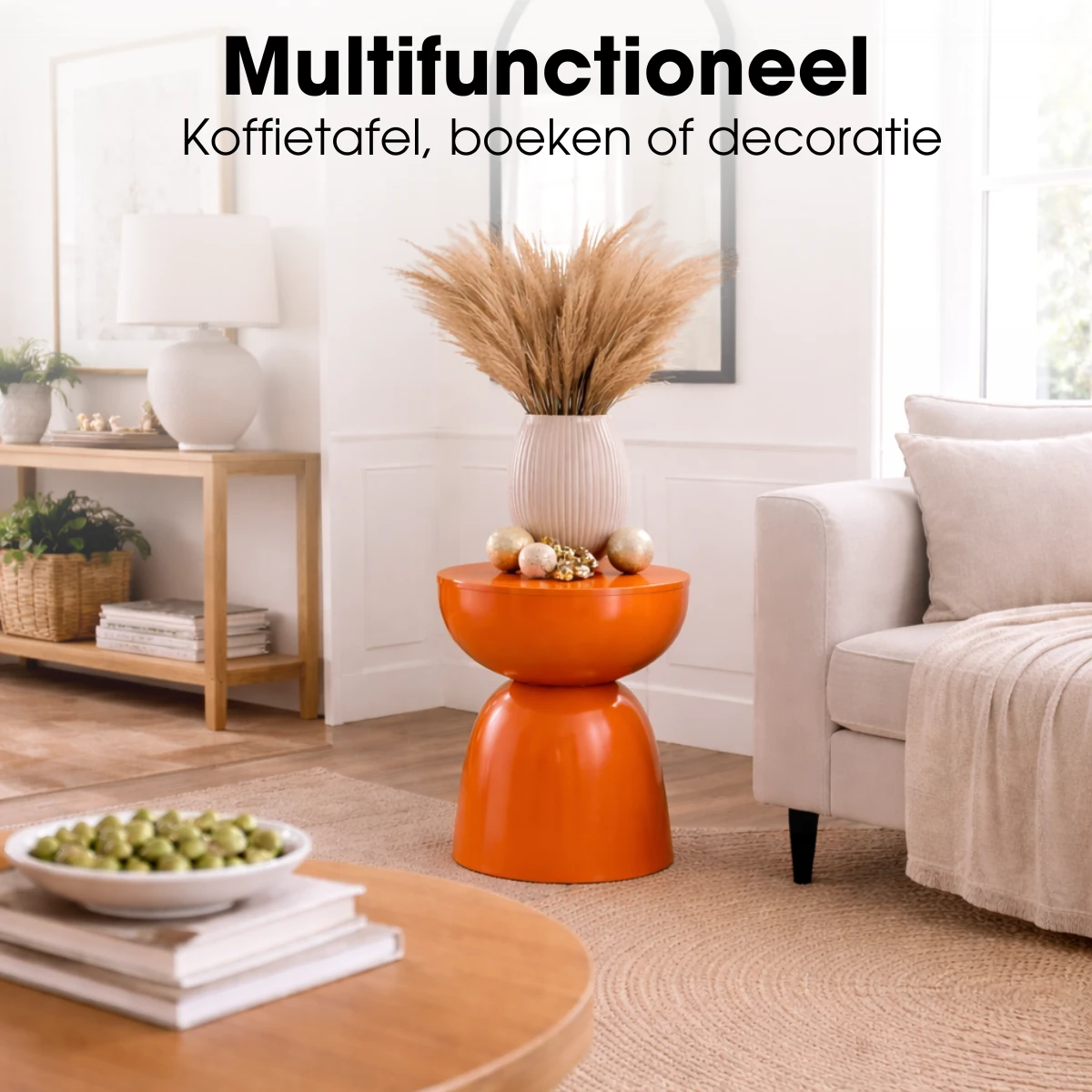 Elliott Orange side table by Mica Decorations