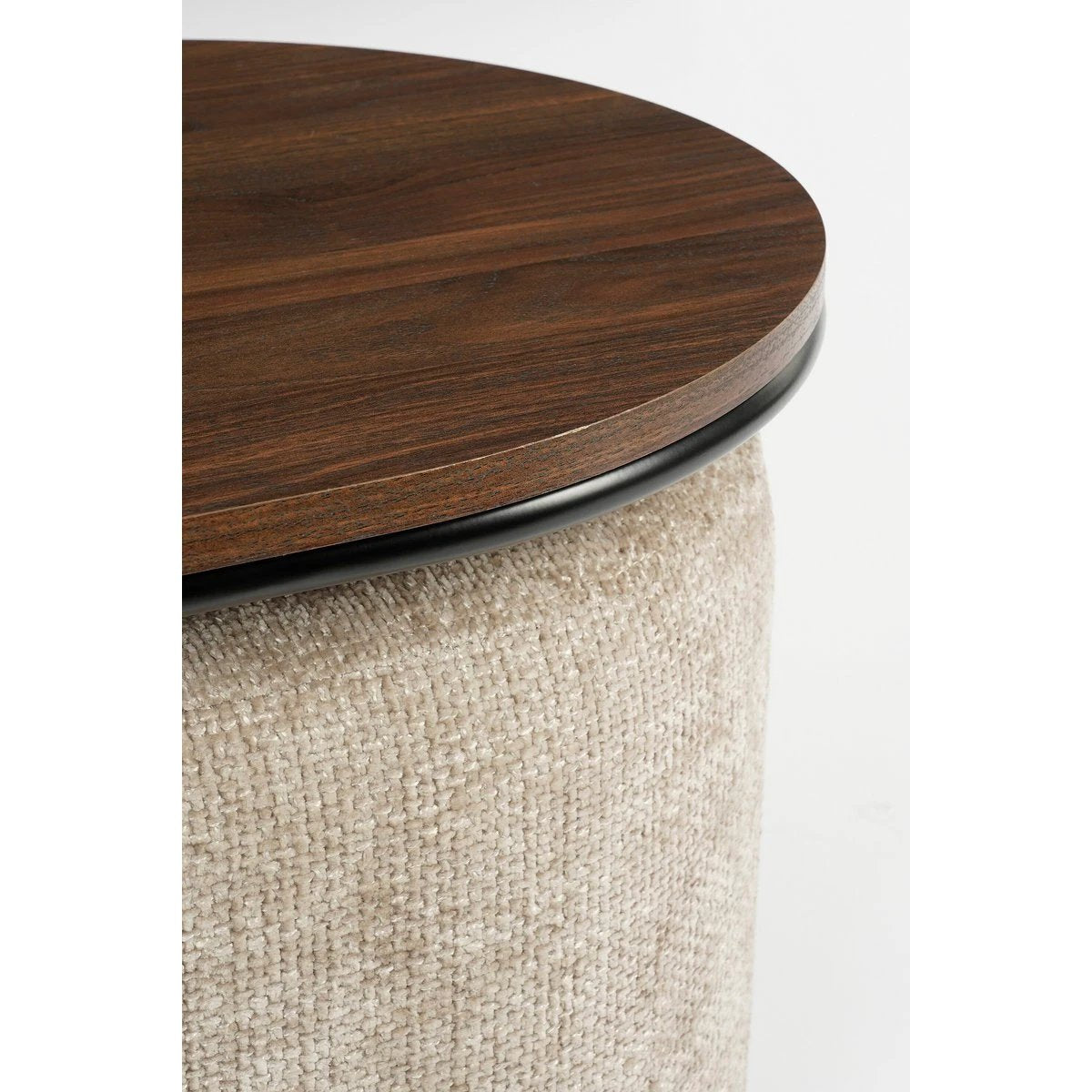 Coffee table with poufs Light gray by Mica Decorations