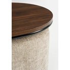 Coffee table with poufs Light gray by Mica Decorations