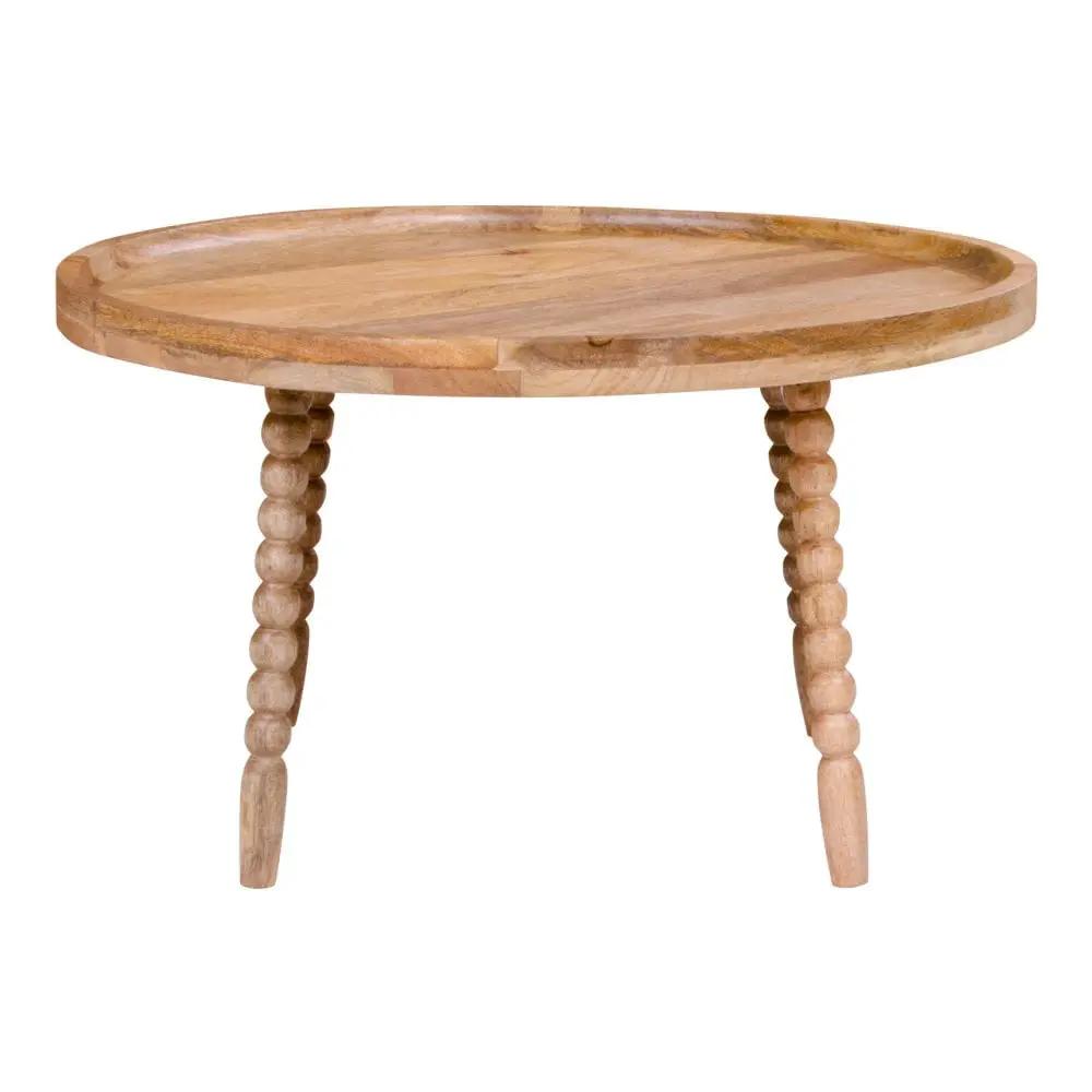 Jammu Coffee Table - Mangowood, Natural - Ø60x35 cm by EMIRELLE