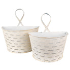 Decoratie planthouder (2) 33x17x35 / 29x15x32 cm by Clayre & Eef.