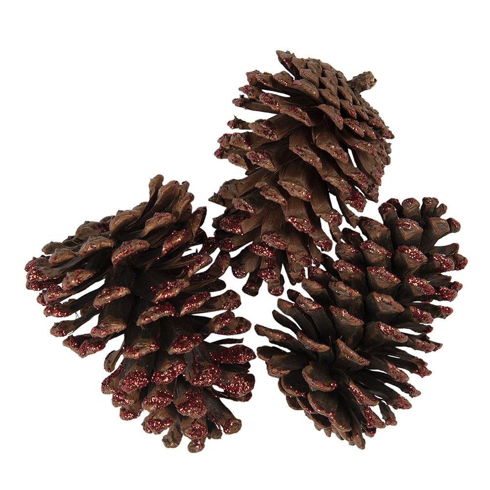 Decoration pine cones (3) Ø 8x12 cm by Clayre & Eef.