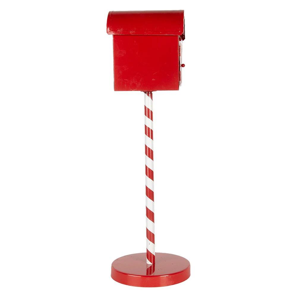 Weihnachtsdekoration Briefkasten Ø 15x50 cm aus rotem Metall von Clayre & Eef.