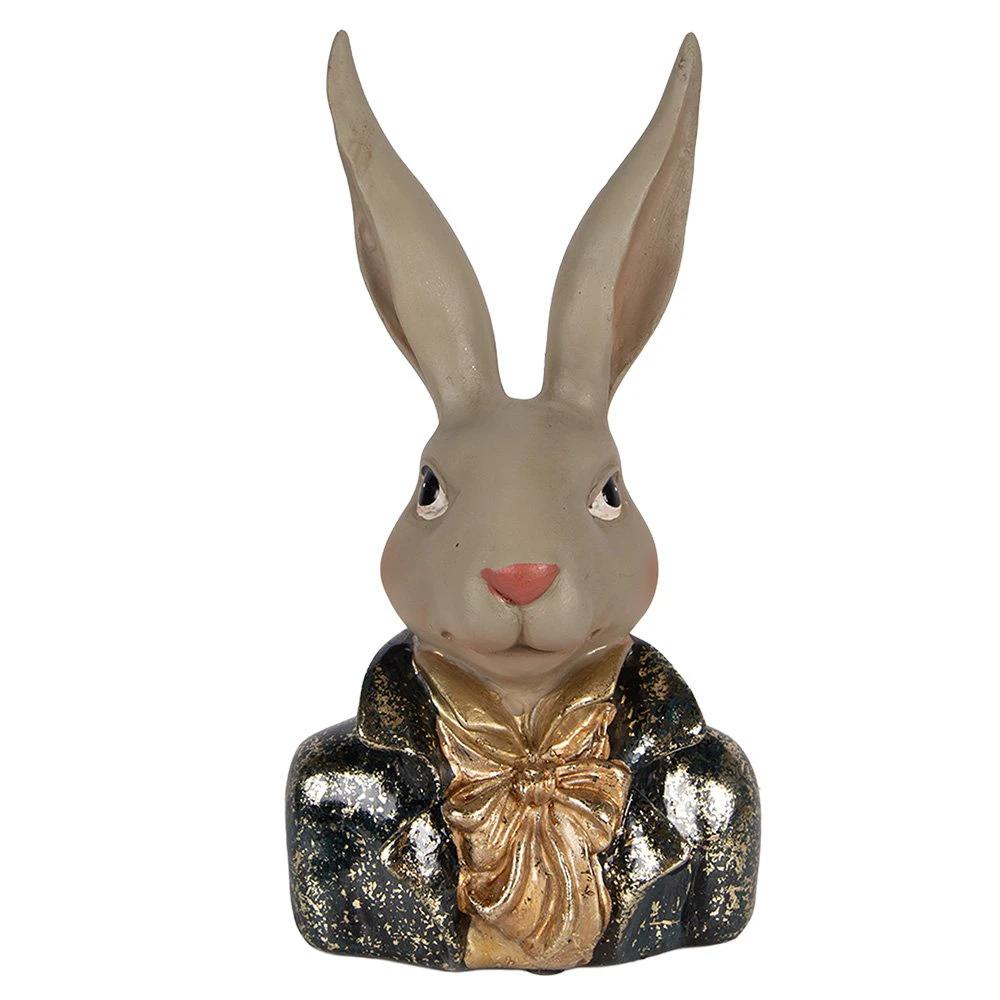 Decoration Statue Rabbit 13x10x23 cm Beige Plastic by Clayre & Eef.