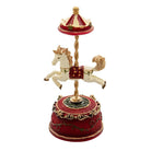 Music box horse Ø 9x21 cm Red Polyresin Christmas decoration image by Clayre & Eef.