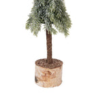 Mini Artificial Christmas Tree Ø 10x35 cm Green Wood by Clayre & Eef.