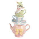 Decoration Statue Rabbit 16x13x26 cm White Plastic by Clayre & Eef.