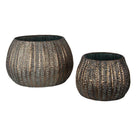 Flower pots (2) Ø 40x25 / Ø 28x19 cm by Clayre & Eef.