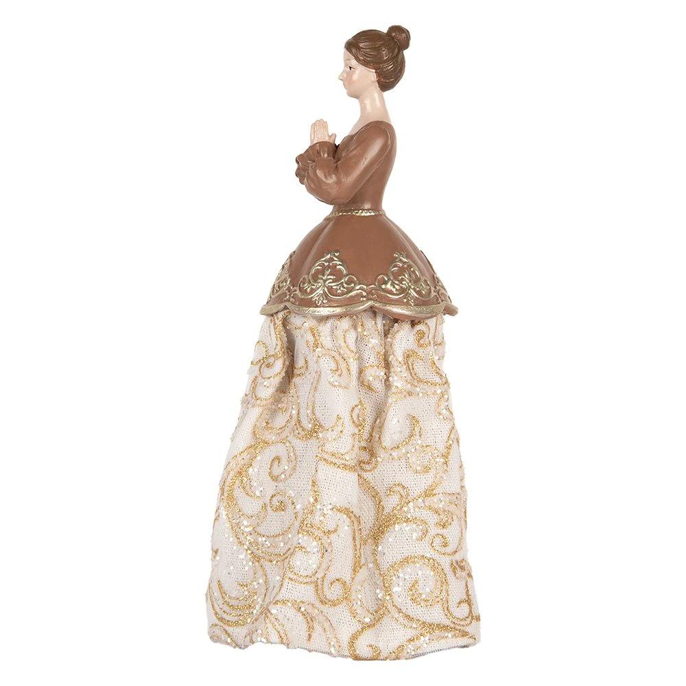 Decoration image woman 8x7x23 cm beige plastic by Clayre & Eef.