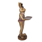 Decoration Statue Rabbit 19x15x52 cm Brown Plastic by Clayre & Eef.