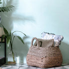 Storage Basket | Laundry Basket | Plant Basket MAJALENGKA (natural) made from Banana Fibre & Seagrass (3 sizes) by Soeji