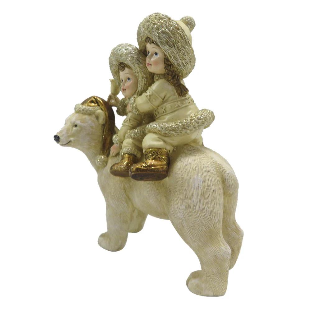 Dekoration Kinder mit Eisbär 13x7x15 cm von Clayre & Eef.