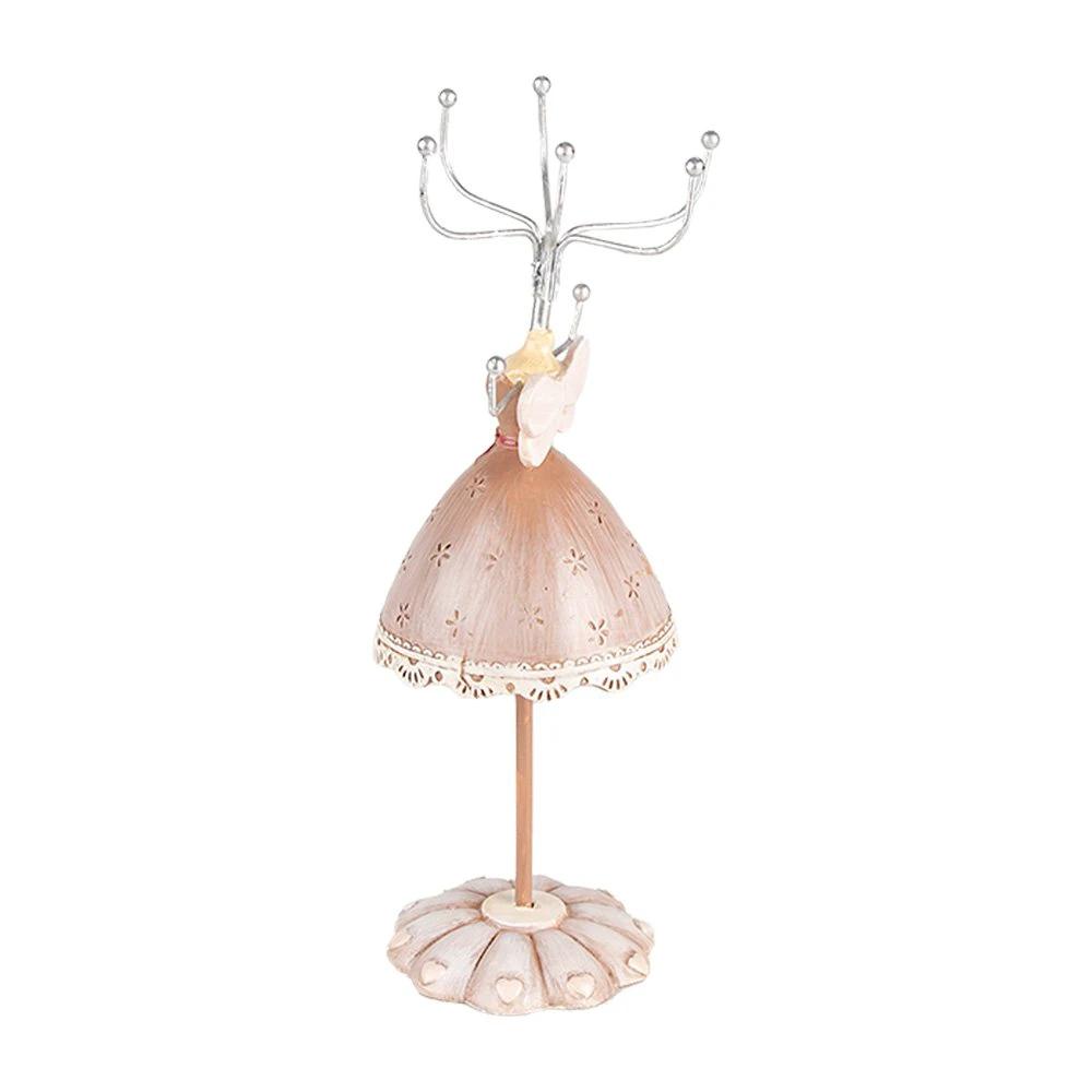 Jewelry standard beige, plastic and metal Ø 7x19 cm by Clayre & Eef.