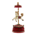 Music box horse Ø 9x21 cm Red Polyresin Christmas decoration image by Clayre & Eef.