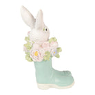 Decoration Statue Rabbit 9x9x15 cm White Plastic by Clayre & Eef.