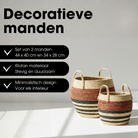 Storage basket set Brown by Mica Decorations