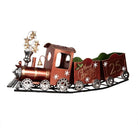 Christmas Decoration Sculpture Train 79x15x37 cm Red Metal by Clayre & Eef.