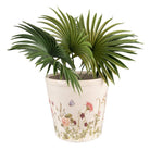 Flowerpot Ø 21x19 cm Pink Beige Ceramic Flowers Flowerpot Indoor by Clayre & Eef.
