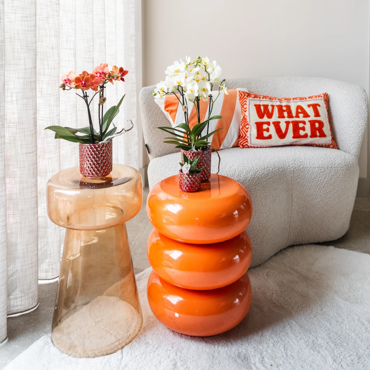 Kolibri Home | Diamond pearl sierpot - Red - Ø6cm by Kolibri Company
