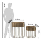 Stehendes Pflanzenhalter-Set (2) 62x26x74 / 47x20x52 cm von Clayre & Eef.