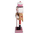 Christmas Decoration Statue Nutcracker 8x7x25 cm Brown Wood by Clayre & Eef.