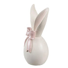 Decoration image rabbit 12x8x18 cm white pink plastic by Clayre & Eef.