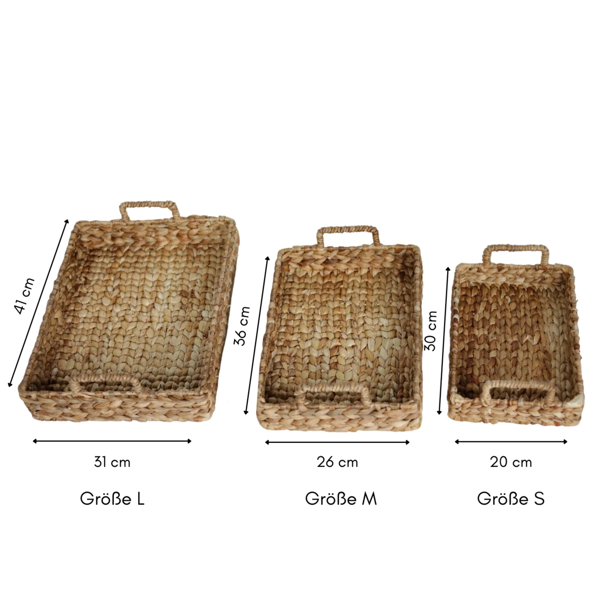 Tray BESAKIH made of Water Hyacinth (3 sizes) by Soeji