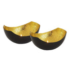 Candle holder set 2-part tealight holder love shell shape black matt gilded inside by Voglrieder kreatives Wohnen