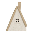 Decoration house with LED 9x7x13 cm beige ceramics by Clayre & Eef.