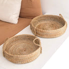 Round Tray Woven from Seagrass PINTU Decorative Serving Tray (2 sizes) by Soeji