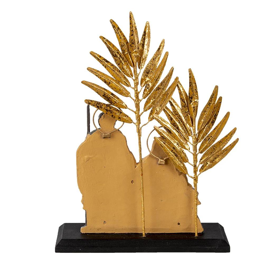 Image gold -colored gray, plastic and iron 19x6x24 cm by Clayre & Eef.