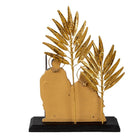 Image gold -colored gray, plastic and iron 19x6x24 cm by Clayre & Eef.