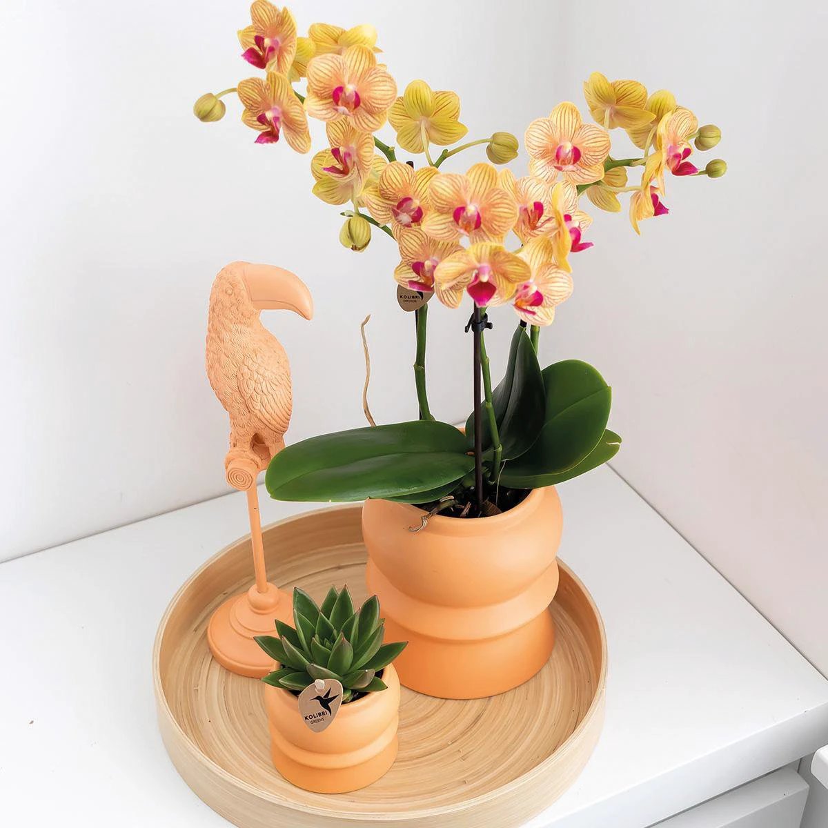 Kolibri Home | Decoration scale - Round even bamboo tray Ø30cm by Kolibri Company