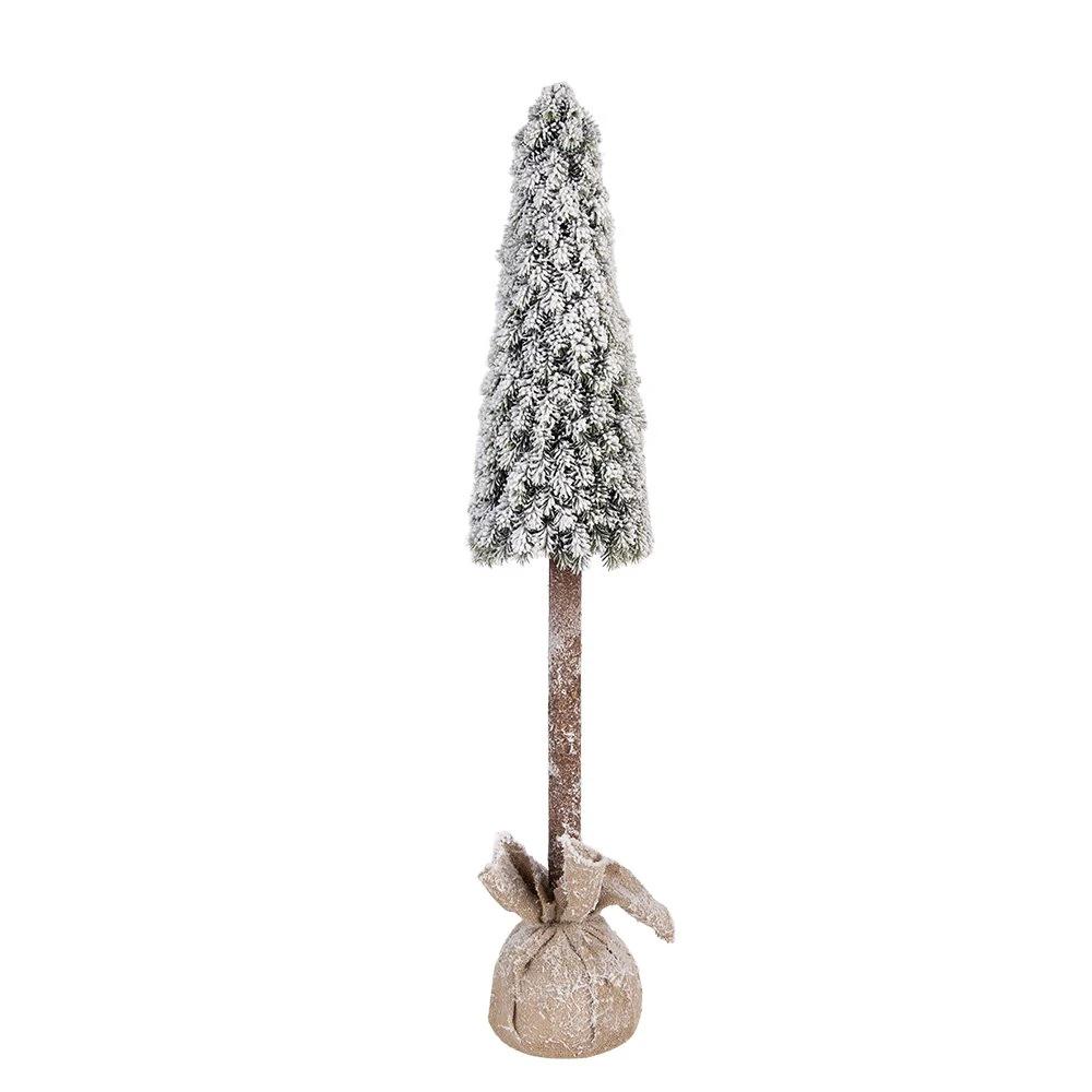 Mini Artificial Christmas Tree Ø 19x97 cm Green Plastic by Clayre & Eef.