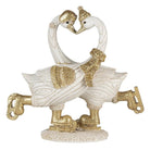 Image swan 18x8x17 cm white gold -colored plastic home accessories by Clayre & Eef.