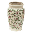 Vase Ø 15x26 cm pink beige ceramic floral decoration vase by Clayre & Eef.