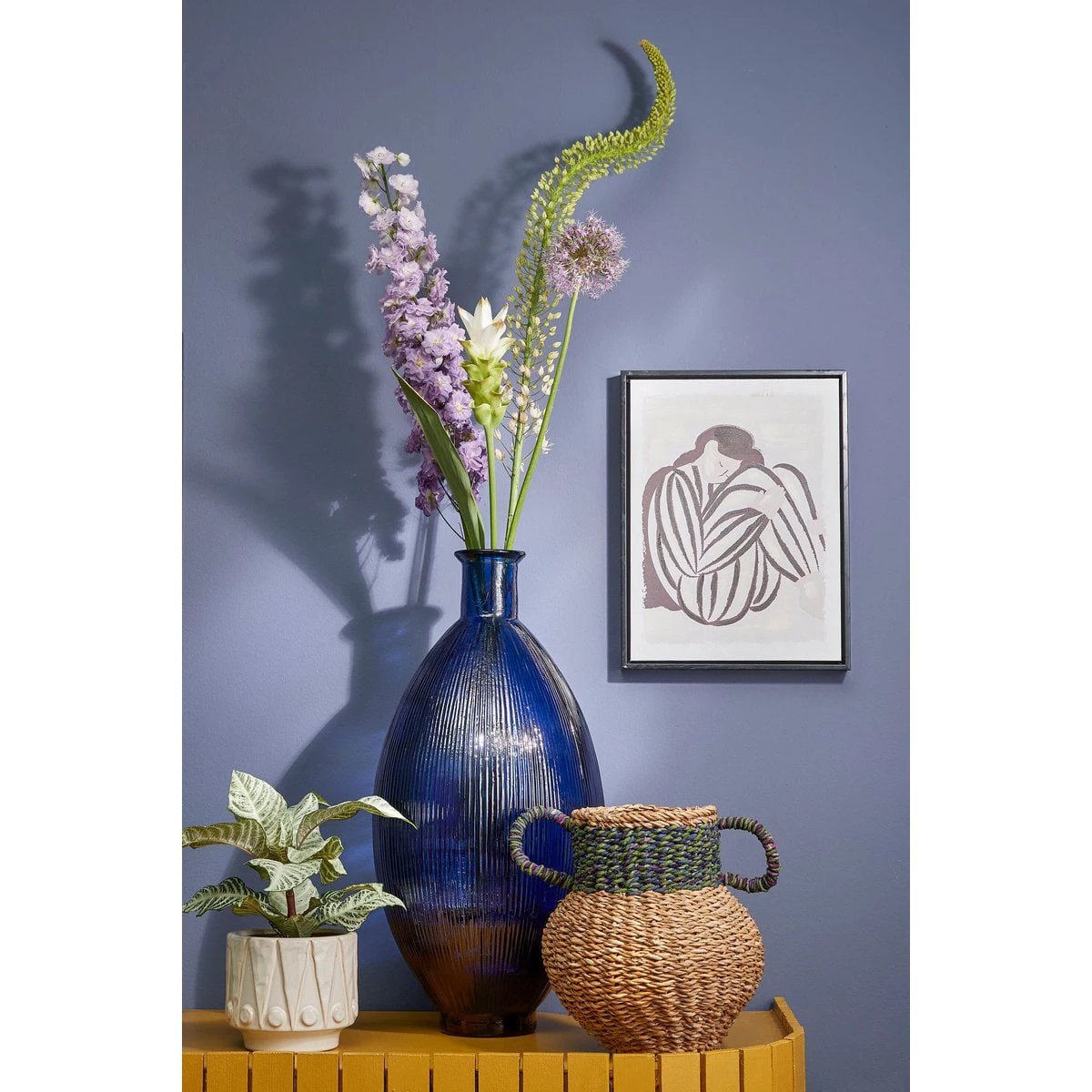 Decorative bottle of Firenza Dark Blue by Mica Decorations