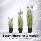 Artificial Plant Ornamental Grass Purple by Mica Decorations