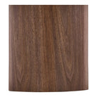 Noli Coffee table, ceramic table top/ash veneer, white/dark brown, ø60x42 cm by EMIRELLE