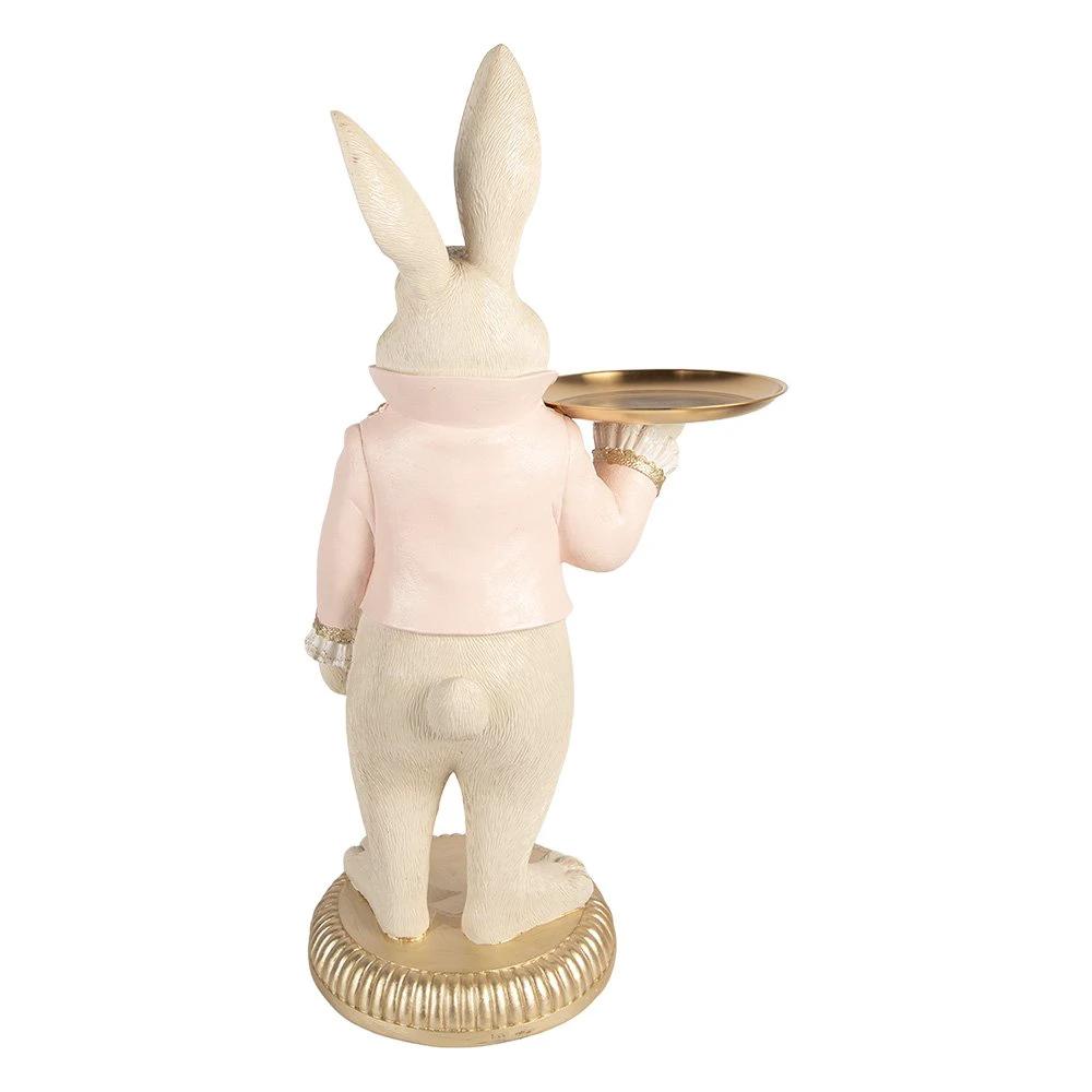 Dekorationsstatue Hase 39x24x70 cm Beige Kunststoff von Clayre & Eef.