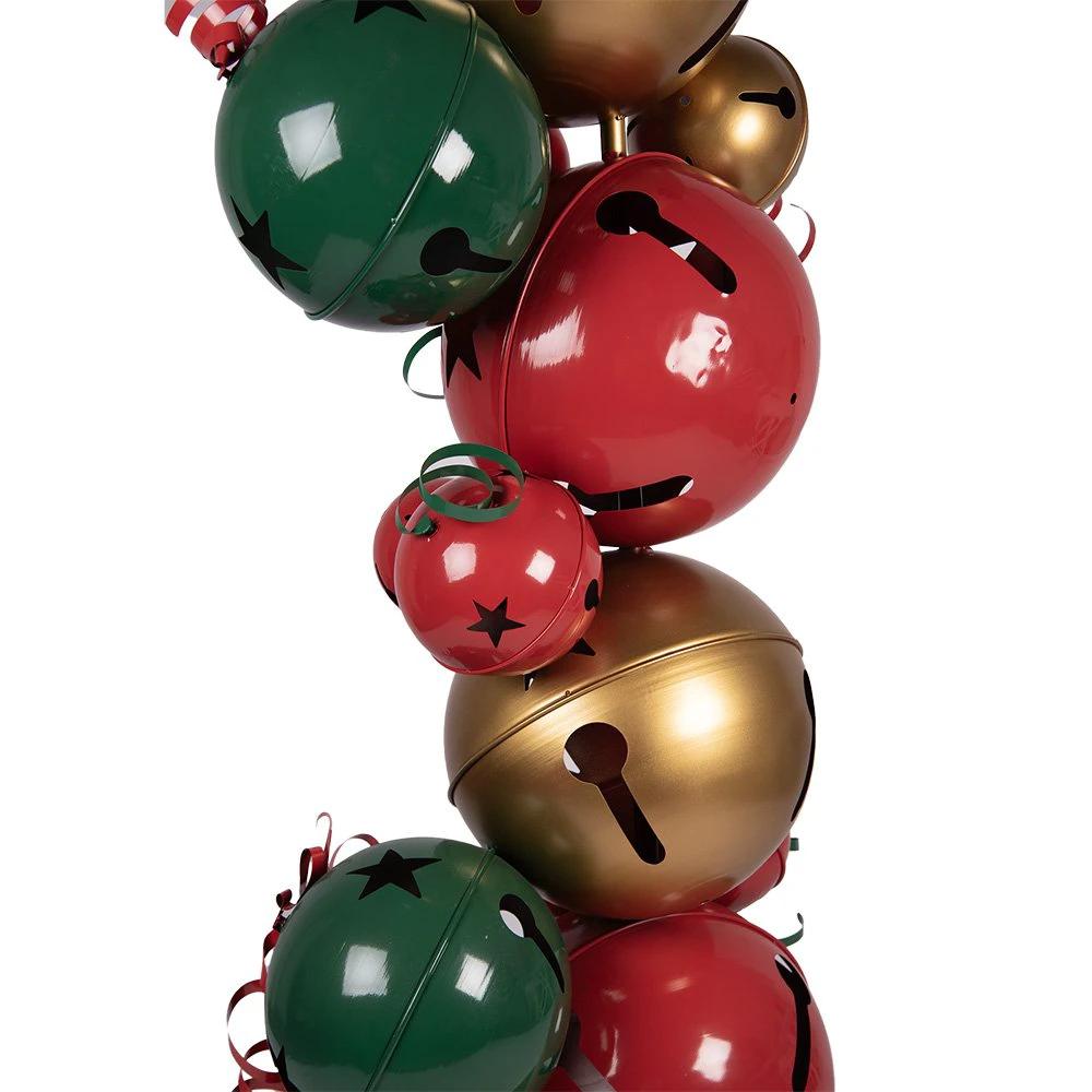 Christmas Decoration Statue 73x56x185 cm Red Green Metal by Clayre & Eef.