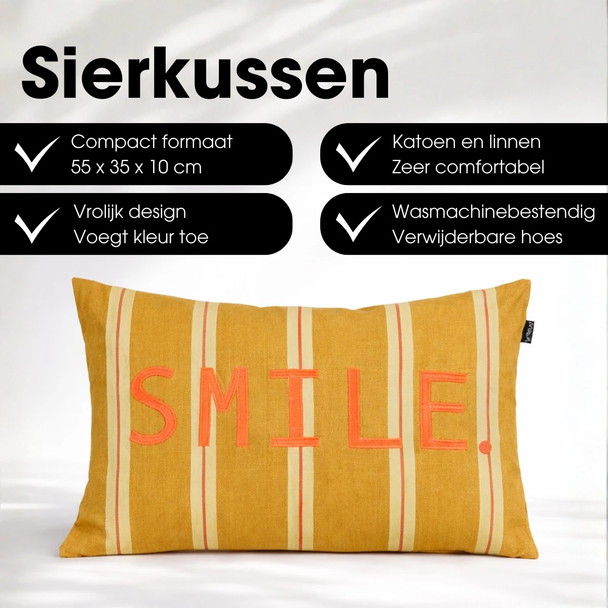 Decorative cushion Brown by Mica Decorations