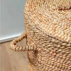 Large Laundry Basket with Lid Ø54 cm AMAN made from Water Hyacinth | Woven Storage Basket | Round Hamper | Large Hamper Basket | Laundry Hamper by Soeji