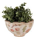 Flowerpot Ø 21x12 cm Beige pink ceramic flower flowerpot inside by Clayre & Eef.