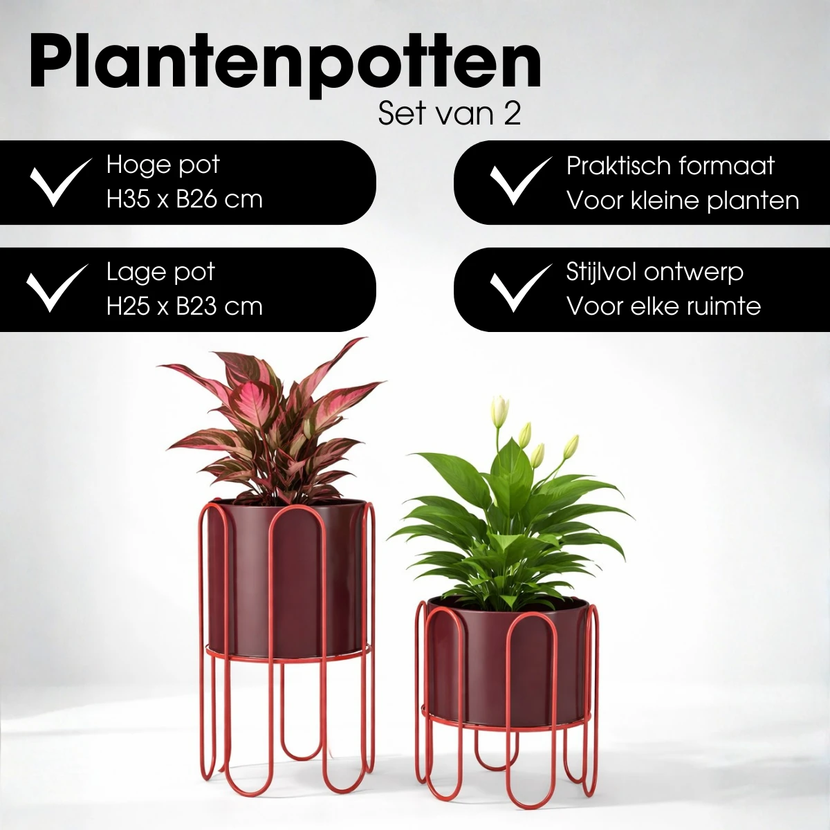 Flowerpot inside Dione Purple by Mica Decorations