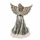Angel statue 24 cm Gray Green Polyresin Christmas decoration by Clayre & Eef.