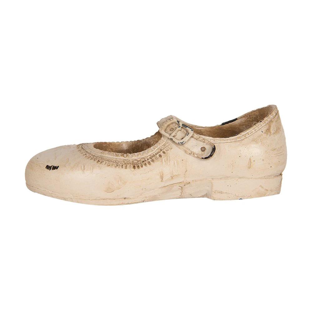 Decoration image shoe 15x6x5 cm beige plastic by Clayre & Eef.