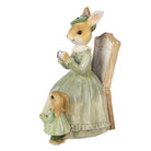 Decoration Statue Rabbit 14x10x18 cm Brown Plastic by Clayre & Eef.