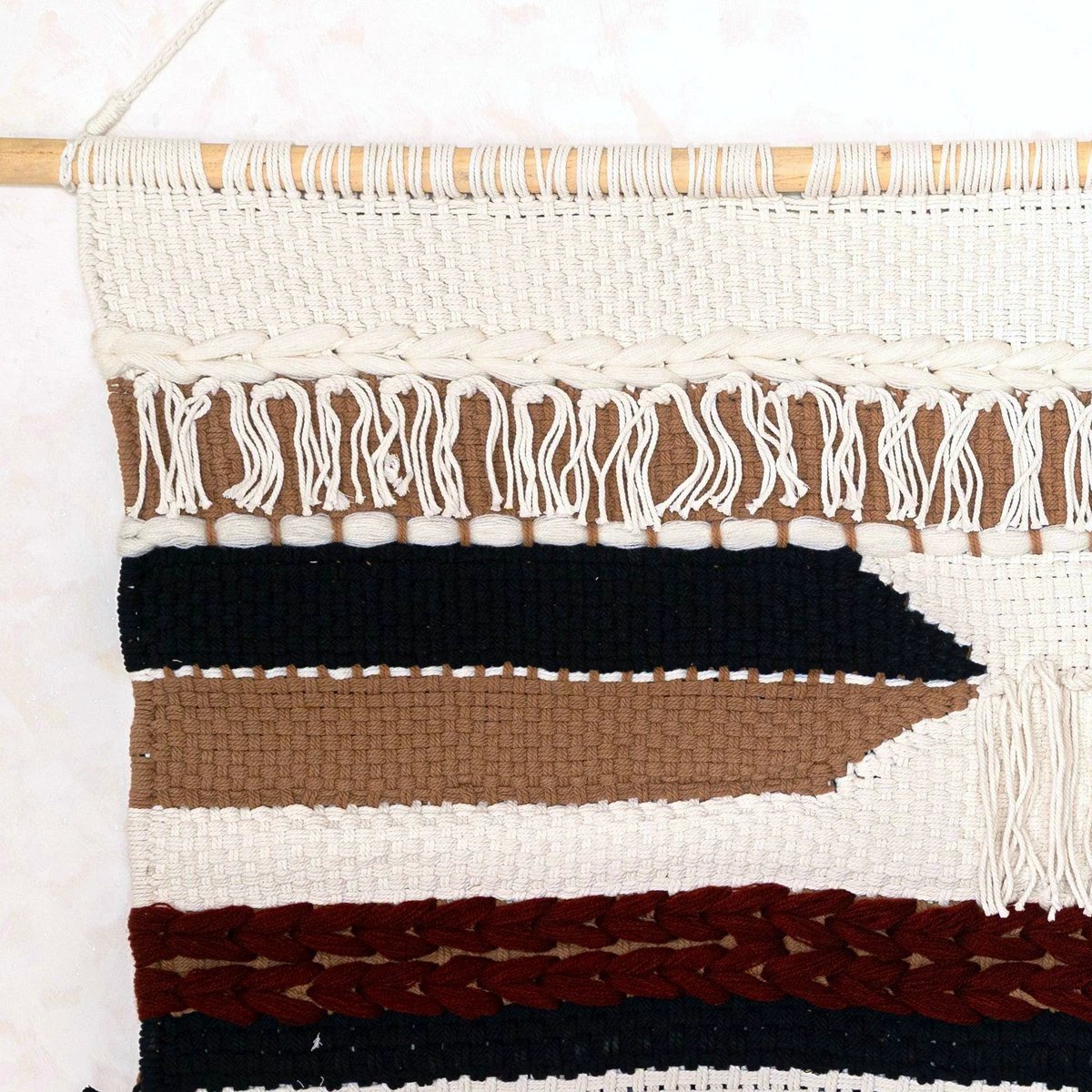 Large Macrame Wall Hanging – Woven Boho Wall Decor – Modern Cotton Wall Hanging Natural Material – Handwoven Wall Decor 120x95 cm UDARA by Soeji